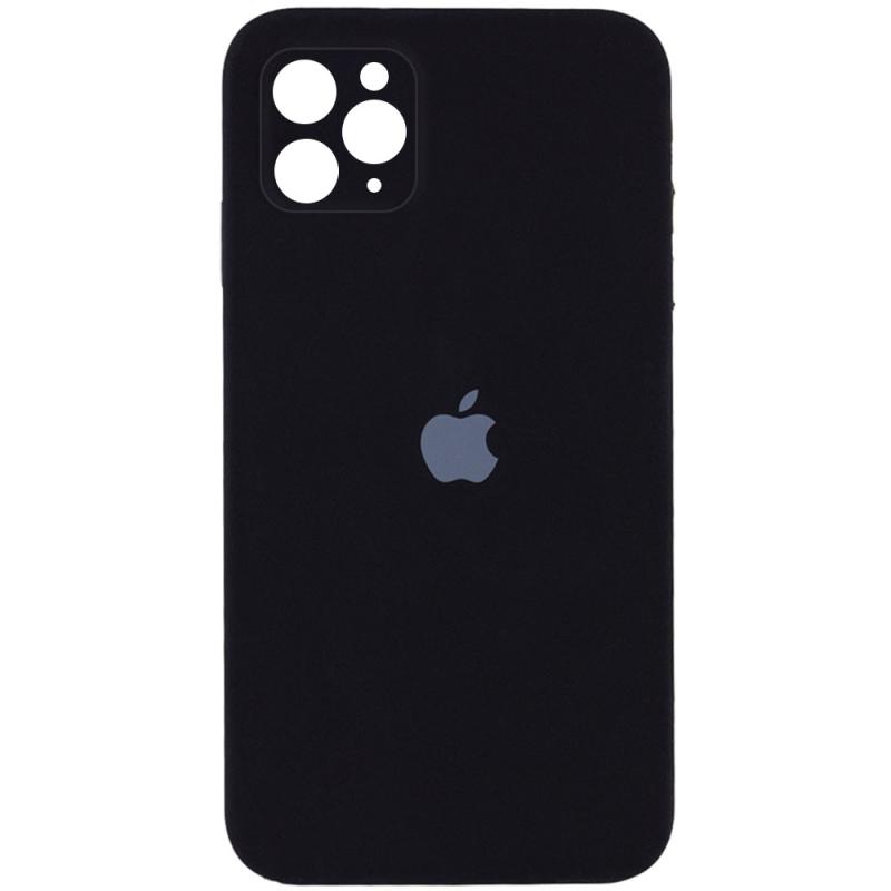 Чохол Silicone Case Square Full Camera Protective (AA) для Apple iPhone 11 Pro Max (6.5) | Мікрофібра на малюнкі №1
