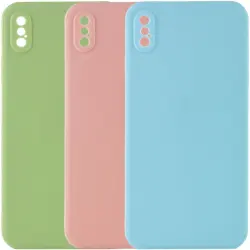 Силиконовый чехол Candy Full Camera для Apple iPhone X / XS (5.8")