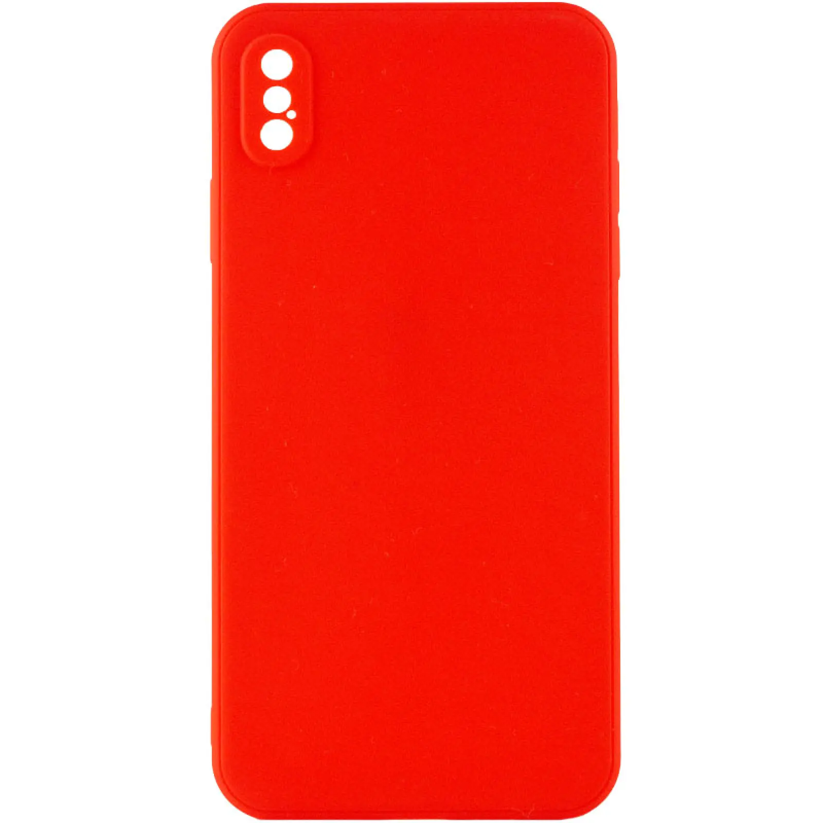 Силиконовый чехол Candy Full Camera для Apple iPhone X / XS (5.8"), Красный / Red, TPU, купить оптом с доставкой
