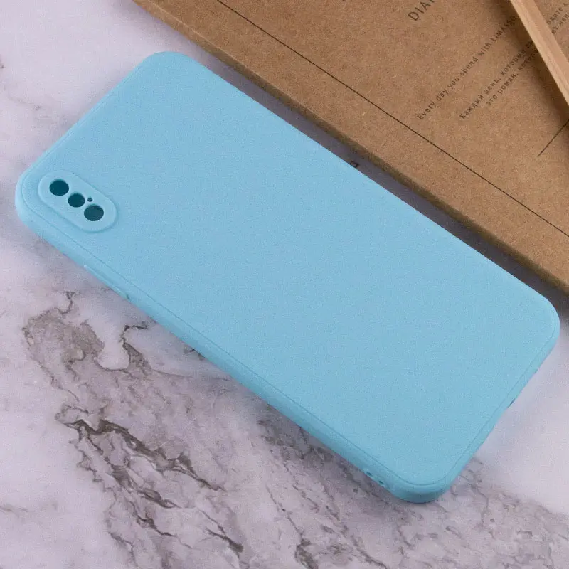Силіконовий чохол Candy Full Camera для Apple iPhone XS Max (6.5"), Бірюзовий / Turquoise 3, TPU, купити оптом з доставкою