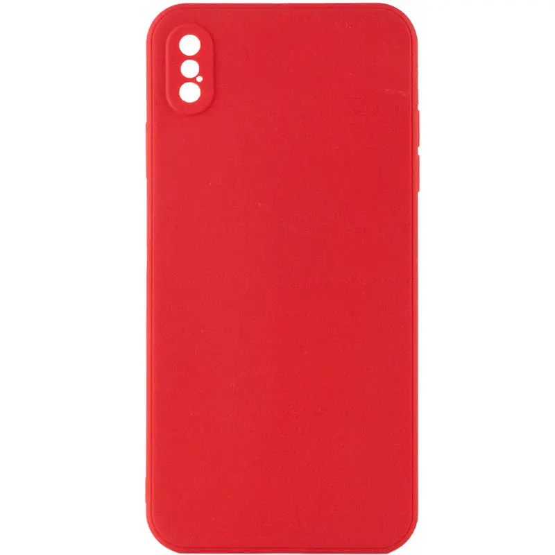 Силіконовий чохол Candy Full Camera для Apple iPhone XS Max (6.5"), Червоний / Camellia, TPU, купити оптом з доставкою