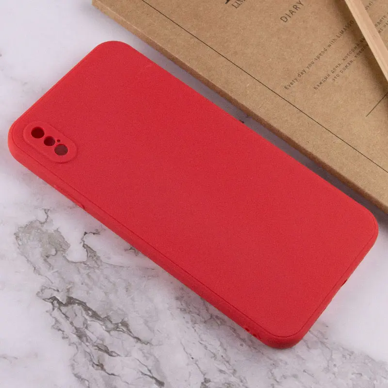 Силіконовий чохол Candy Full Camera для Apple iPhone XS Max (6.5"), Червоний / Camellia 3, TPU, купити оптом з доставкою