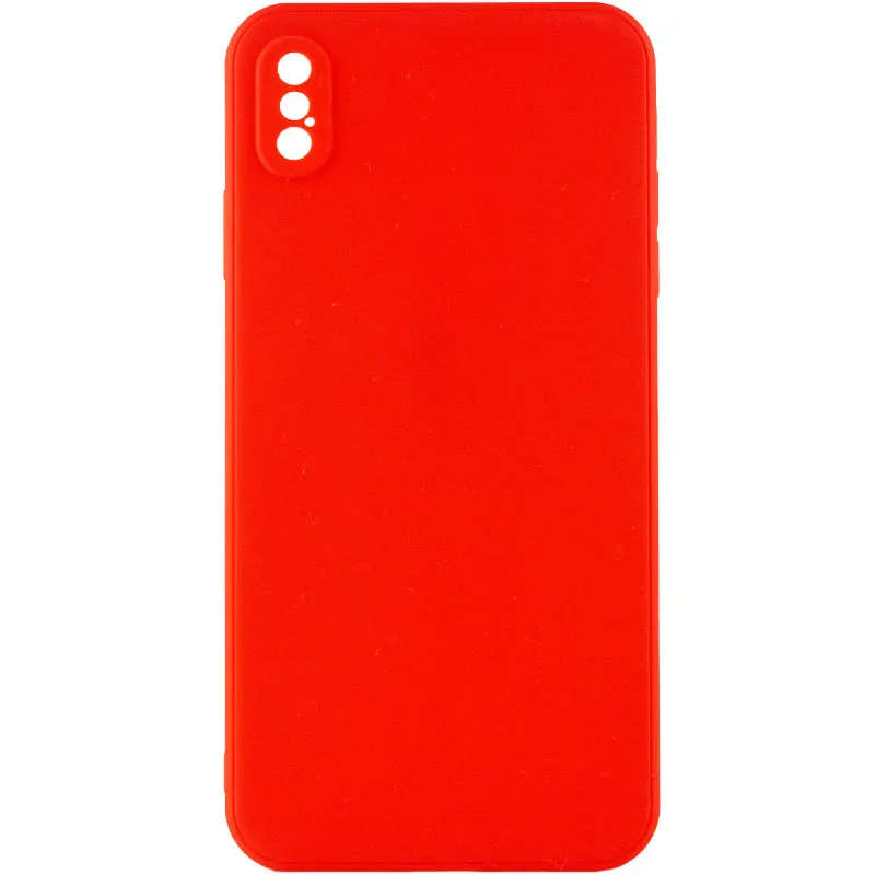 Силіконовий чохол Candy Full Camera для Apple iPhone XS Max (6.5"), Червоний / Red, TPU, купити оптом з доставкою