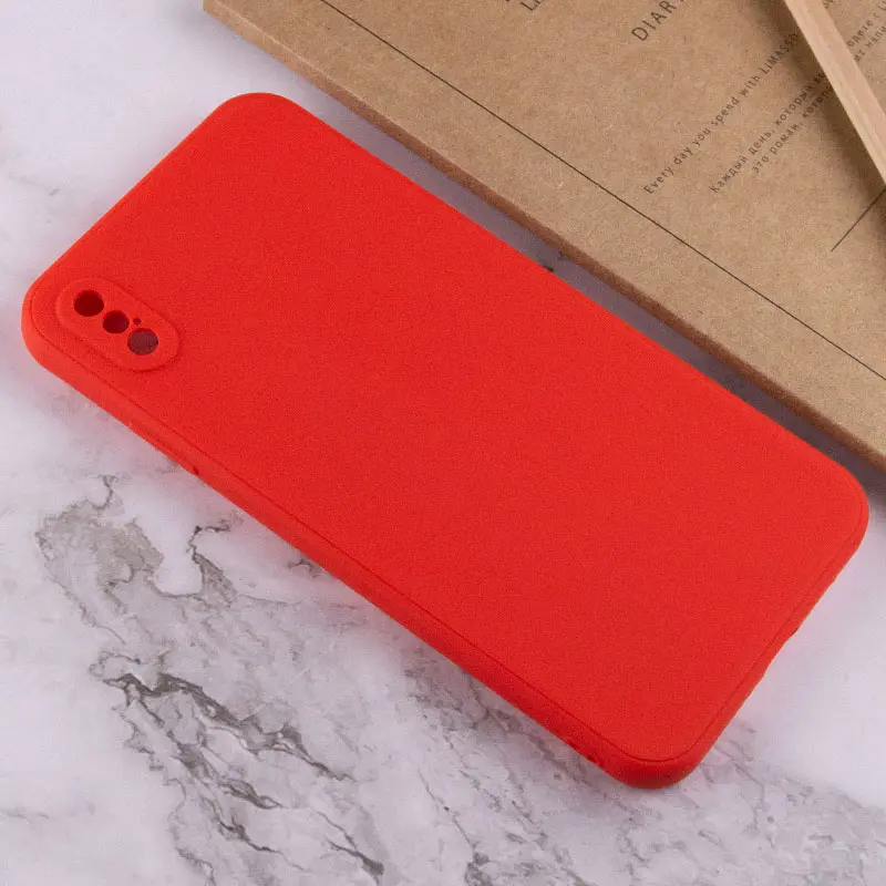 Силіконовий чохол Candy Full Camera для Apple iPhone XS Max (6.5"), Червоний / Red 3, TPU, купити оптом з доставкою