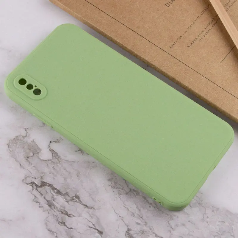 Силіконовий чохол Candy Full Camera для Apple iPhone XS Max (6.5"), Фісташковий 3, TPU, купити оптом з доставкою