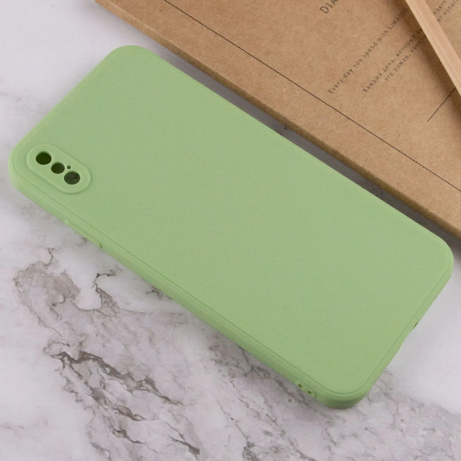 Силіконовий чохол Candy Full Camera для Apple iPhone XS Max (6.5"), Фісташковий 3, TPU, купити оптом з доставкою