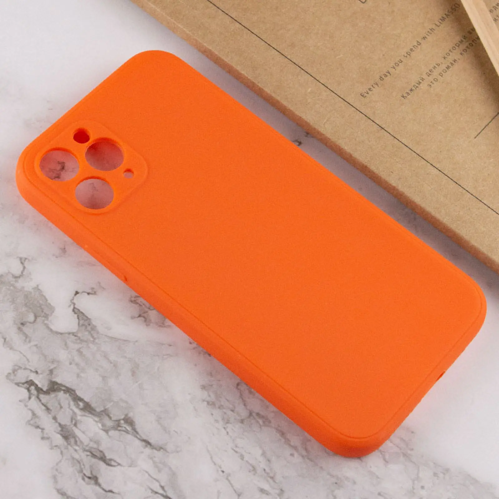 Силиконовый чехол Candy Full Camera для Apple iPhone 11 Pro (5.8"), Оранжевый / Orange 3, TPU, купить оптом с доставкой
