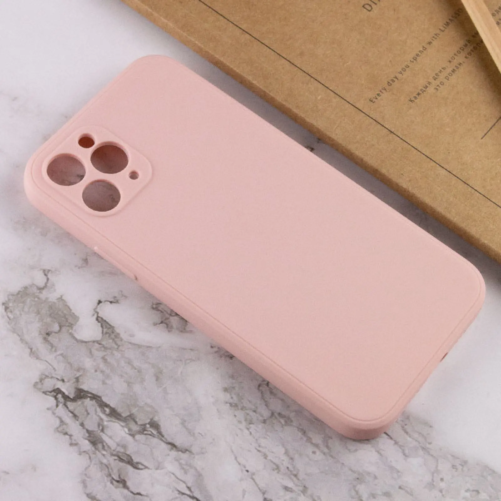 Силиконовый чехол Candy Full Camera для Apple iPhone 11 Pro (5.8"), Розовый / Pink Sand 3, TPU, купить оптом с доставкой