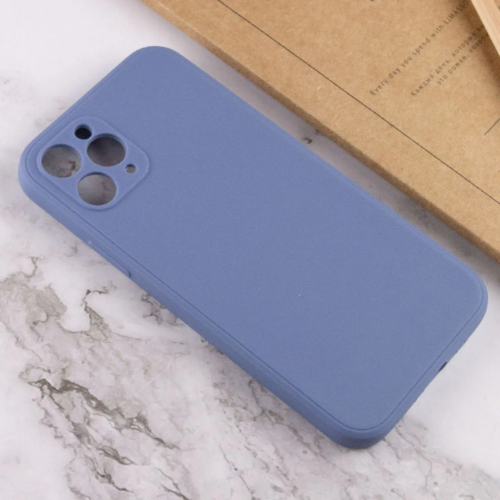Силиконовый чехол Candy Full Camera для Apple iPhone 11 Pro Max (6.5"), Голубой / Mist blue 3, TPU, купить оптом с доставкой