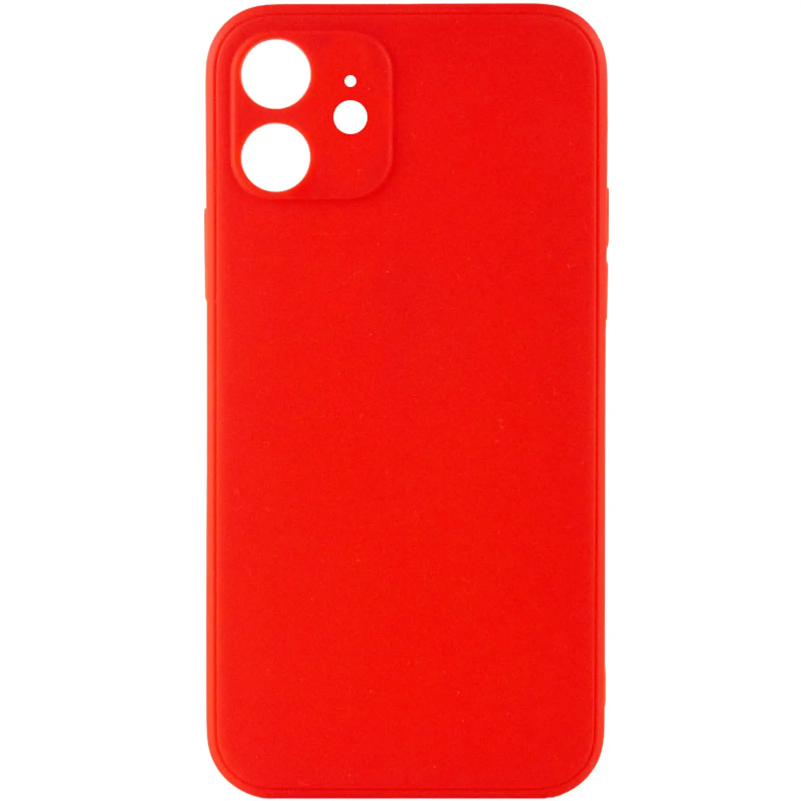 Силіконовий чохол Candy Full Camera для Apple iPhone 12 (6.1"), Червоний / Red, TPU, купити оптом з доставкою