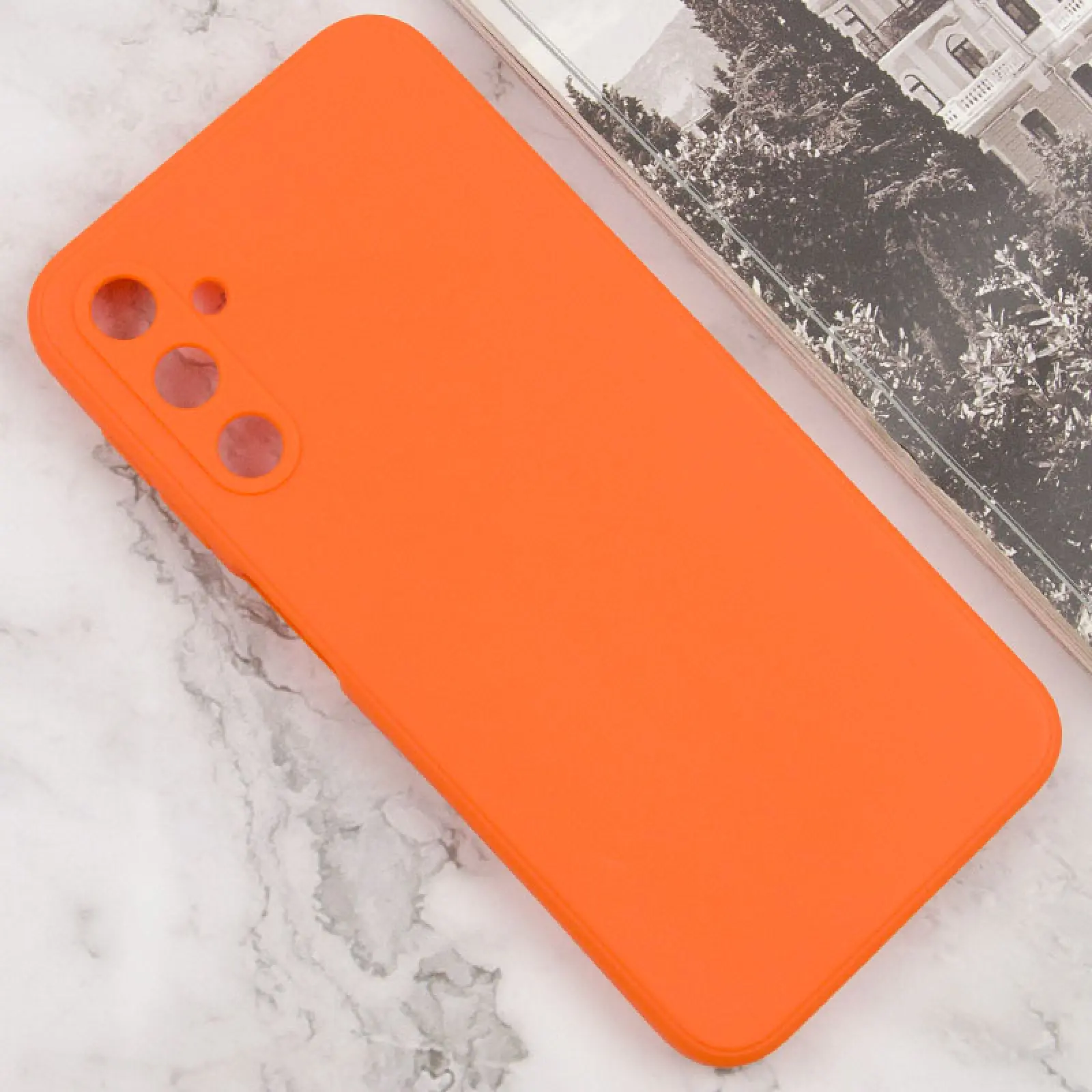 Силиконовый чехол Candy Full Camera для Samsung Galaxy A25 5G, Оранжевый / Orange 1, TPU, купить оптом с доставкой
