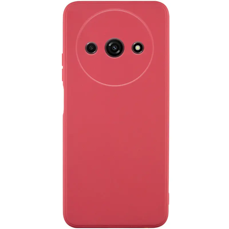 Силіконовий чохол Candy Full Camera для Xiaomi Redmi A3, Червоний / Camellia, TPU, купити оптом з доставкою