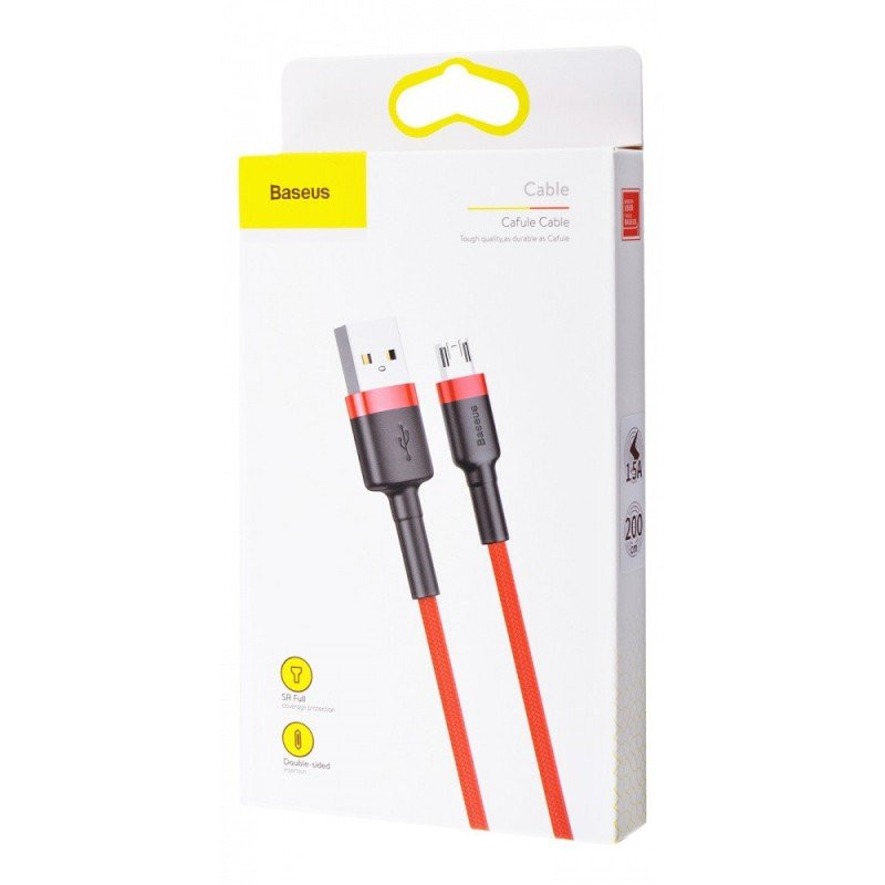 Дата кабель Baseus Cafule USB to MicroUSB Cable 1.5A (2m) (CAMKLF-C) 1, купить оптом с доставкой