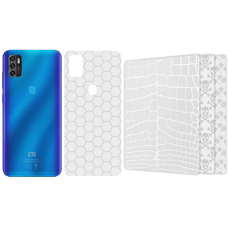 Защитная пленка SKLO Back (тыл) Transp. (тех.пак) для ZTE Blade A51, Бронированная пленка, купить оптом с доставкой