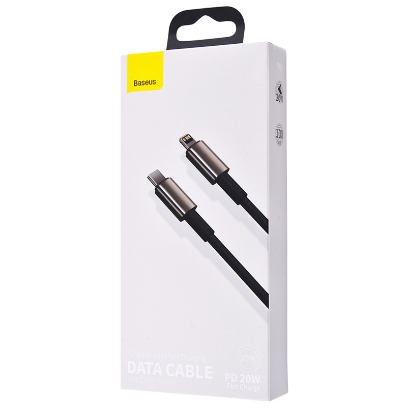 Дата кабель Baseus Tungsten Gold Type-C to Lightning PD 20W (1m) (CATLWJ) на картинке №5