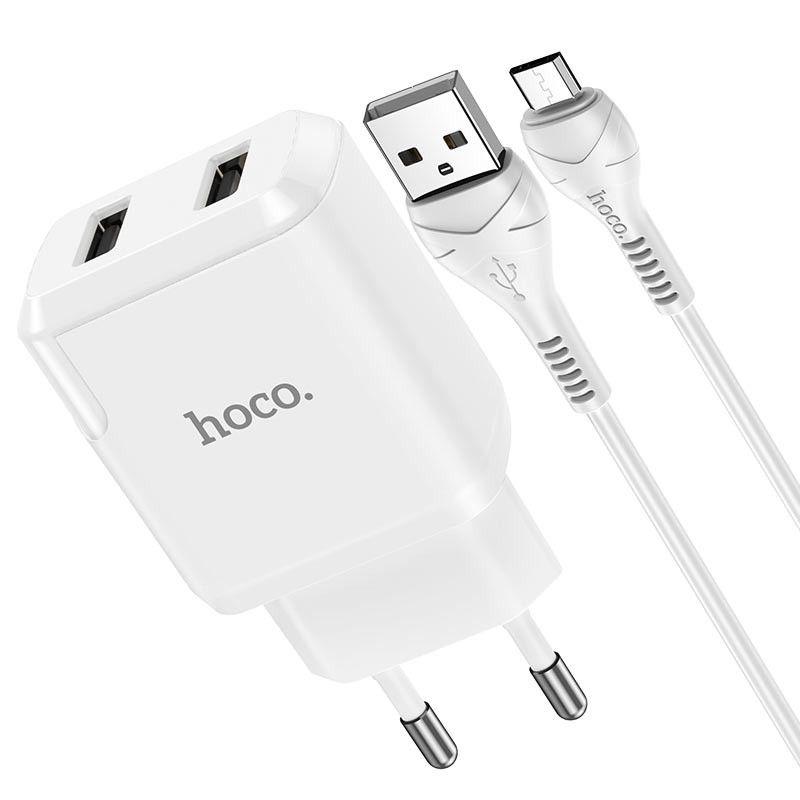 МЗП HOCO N7 (2USB/2,1A) + USB - MicroUSB дивитися фото №2