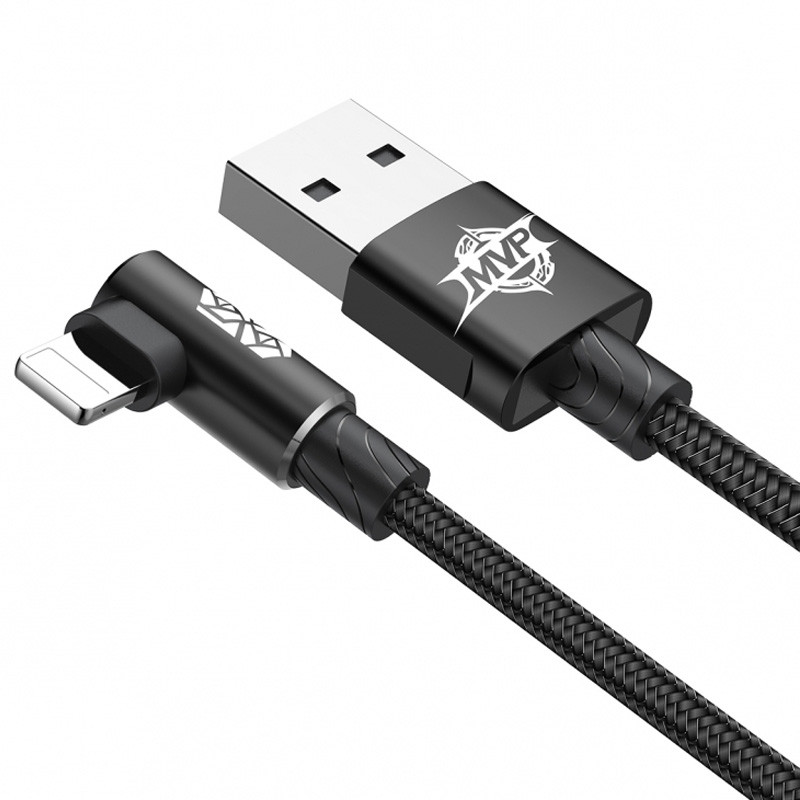 Дата кабель Baseus MVP Elbow Lightning Cable 2.4A (1m) (CALMVP) дивитися фото №4