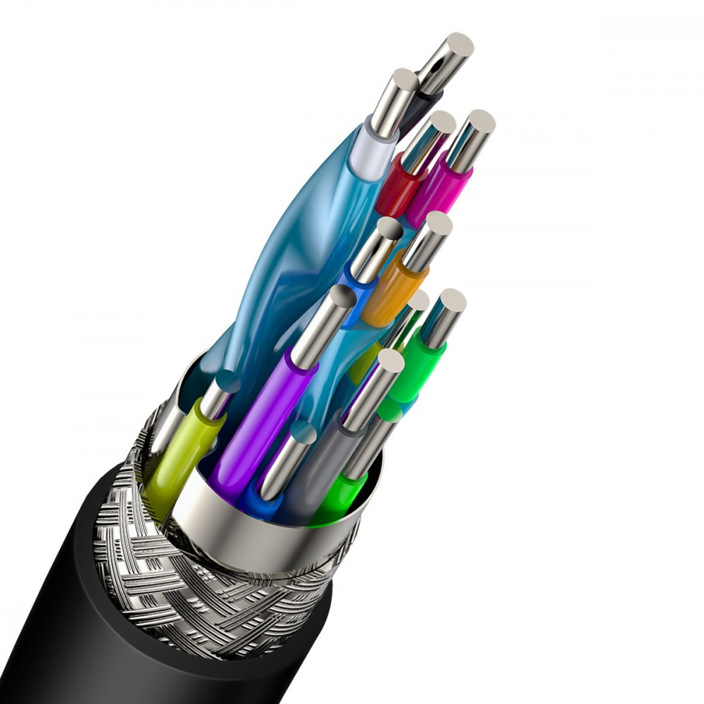 Дата кабель Baseus HDMI Cafule Series 4KHDMI Male To 4KHDMI Male (2m) (CADKLF-F) на малюнкі №3