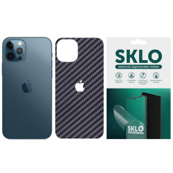 Защитная пленка SKLO Back (тыл+лого) Carbon для Apple iPhone XR (6.1")