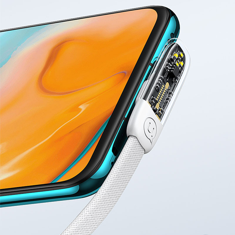 Дата кабель USAMS US-SJ584 Type-C to Type-C PD 100W Right-angle (1.2m) на малюнкі №2