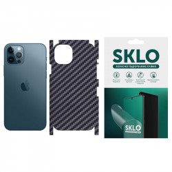 Защитная пленка SKLO Back (тыл+грани) Carbon для Apple iPhone 14 (6.1")