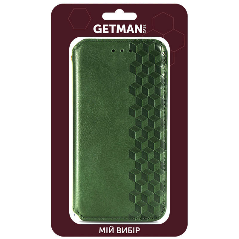 Кожаный чехол-книжка GETMAN Cubic (PU) для Xiaomi Redmi Note 11 (Global) / Note 11S, Зеленый 3, Искусственная кожа, купить оптом с доставкой