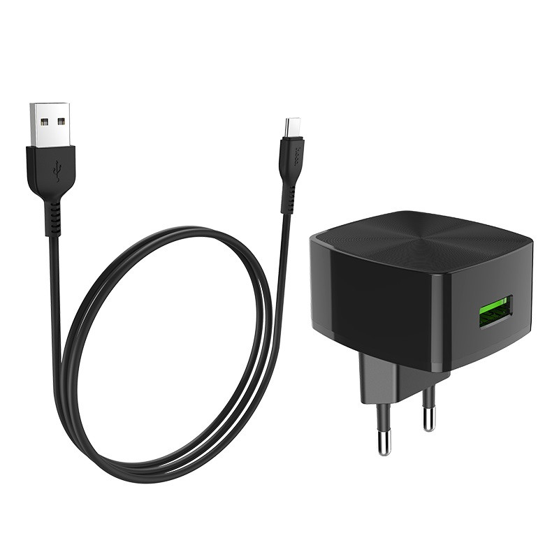 МЗП Hoco C70A QC3.0 (1USB/3A) + Type-C дивитися фото №3