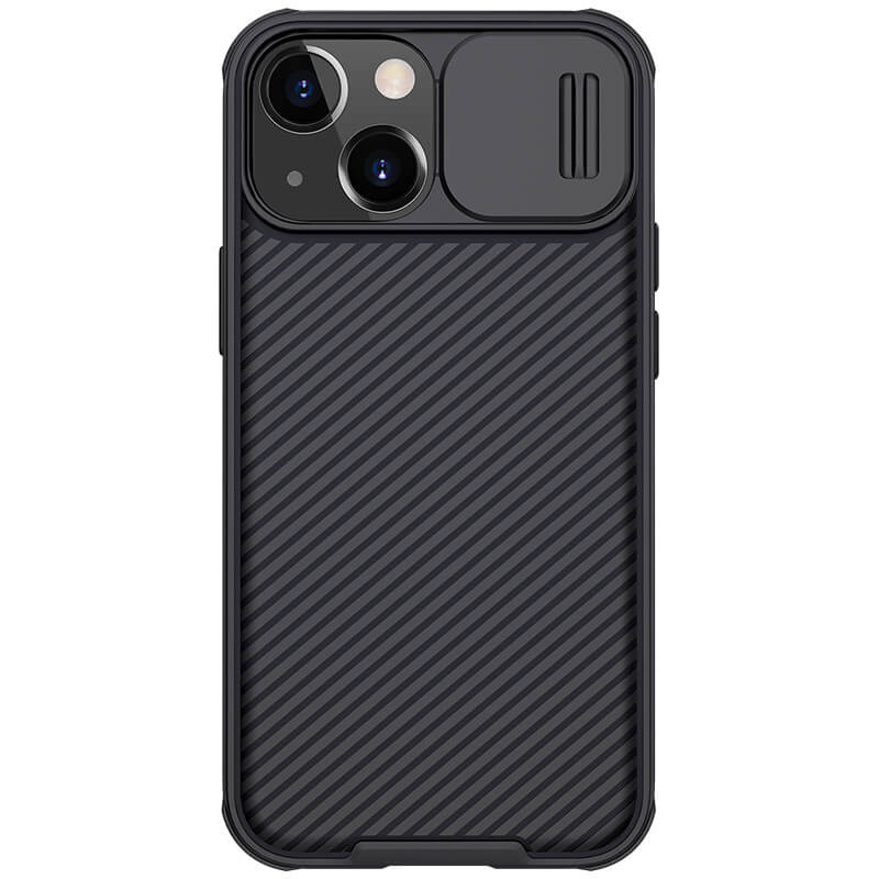 Карбонова накладка Nillkin CamShield Pro для Apple iPhone 13 / 14 (6.1"), Black, Пластик, купити оптом з доставкою