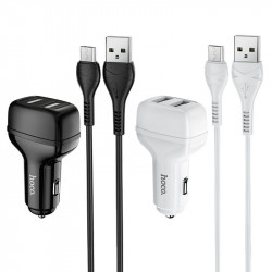 АЗП Hoco Z36 Leader 2.4A (2USB-A) + кабель USB to MicroUSB