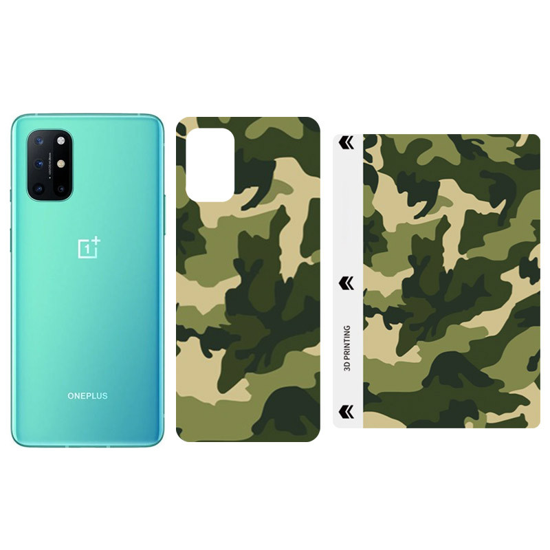 Защитная пленка SKLO Back (тыл) Camo (тех.пак) для OnePlus 8, Зеленый / Army Green, Бронированная пленка, купить оптом с доставкой
