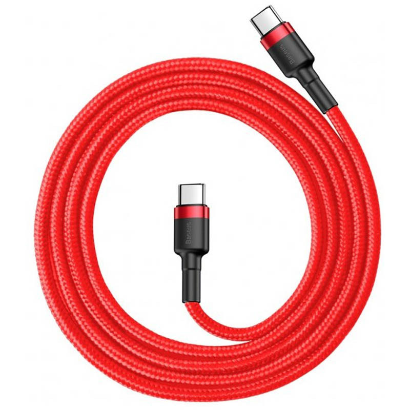 Дата кабель Baseus Cafule Type-C to Type-C PD2.0 60W (2m) (CATKLF-H) на картинке №3