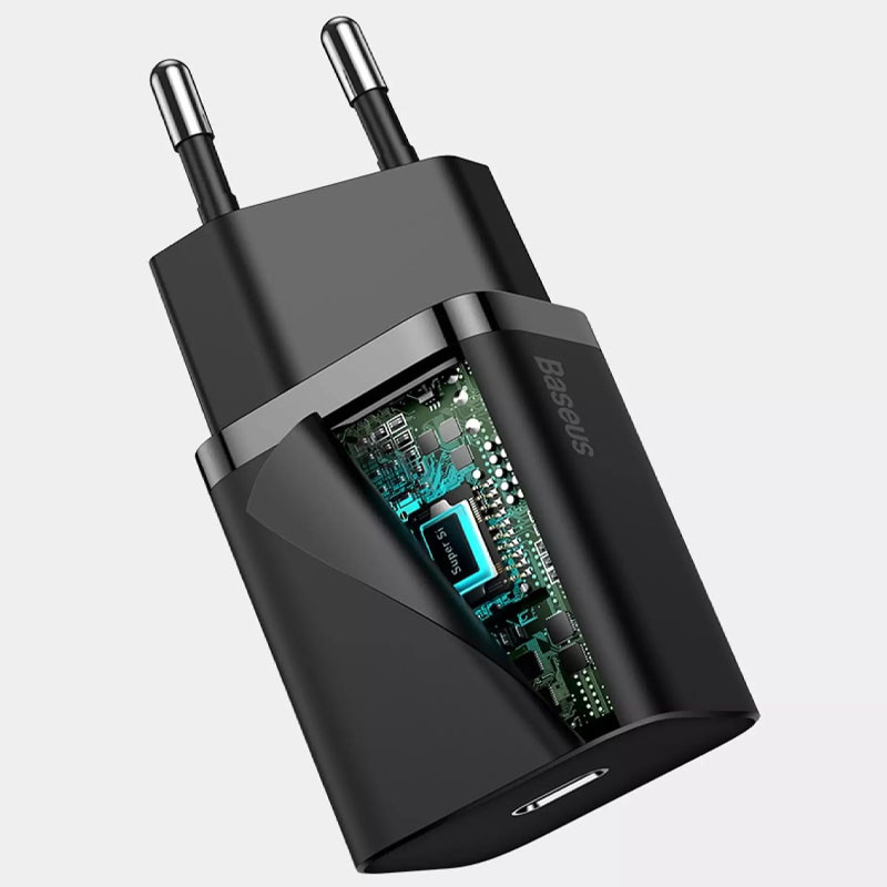 МЗП Baseus Super Si Quick Charger 20W (1USB-C) (CCSUP-B) на малюнкі №3