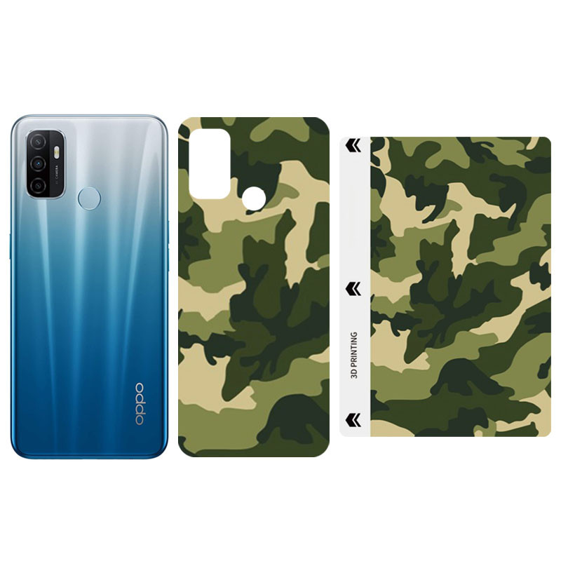 Защитная пленка SKLO Back (тыл) Camo (тех.пак) для Oppo Reno 5 Lite, Зеленый / Army Green, Бронированная пленка, купить оптом с доставкой
