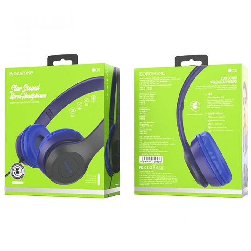 Накладні навушники Borofone BO5 (3.5mm/1.2m) на малюнкі №4