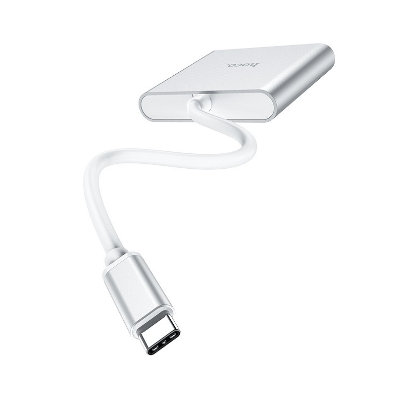 Перехідник HUB Hoco HB14 Type-C to USB3.0+HDMI+PD, Сталевий 1, купити оптом з доставкою