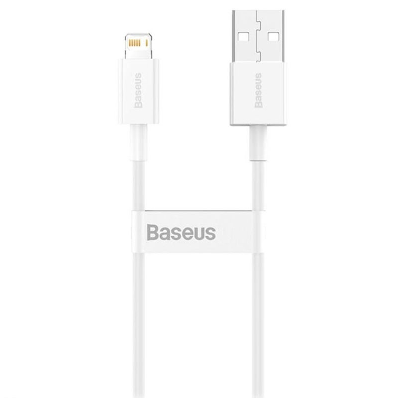 Дата кабель Baseus Superior Series Fast Charging Lightning Cable 2.4A (0.25m) (CALYS), Білий, купити оптом з доставкою