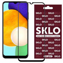 Защитное стекло SKLO 3D (full glue) для Samsung Galaxy A03s
