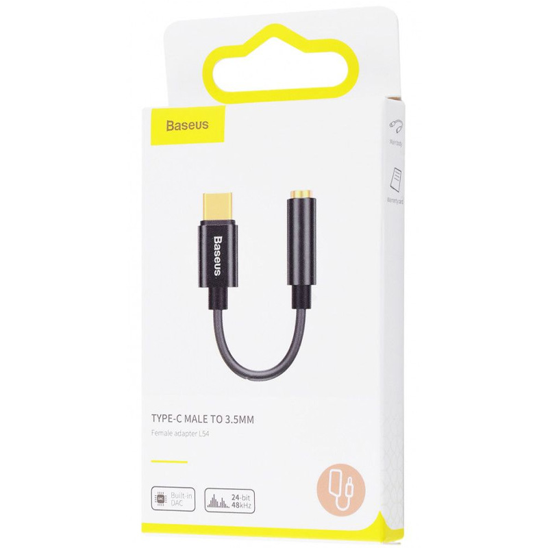 Переходник Baseus L54 Type-C to 3.5mm (CATL54), Черный 4, купить оптом с доставкой