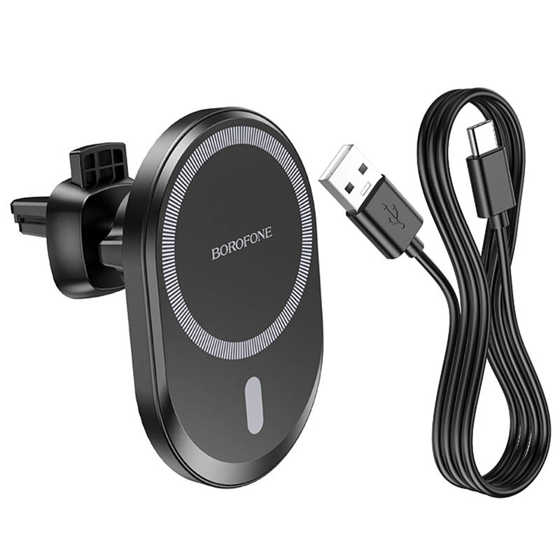 Автодержатель с БЗУ Borofone BH201 на картинке №4