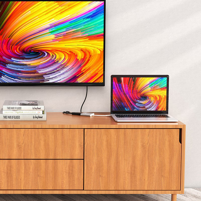 Перехідник HUB Hoco HB14 Type-C to USB3.0+HDMI+PD, Сталевий 7, купити оптом з доставкою
