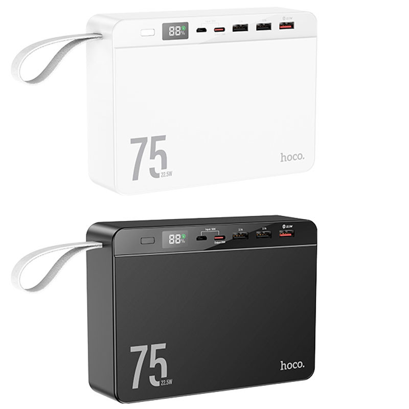 Портативное ЗУ Power Bank Hoco J94 Overlord 22.5W 75000 mAh, купить оптом с доставкой