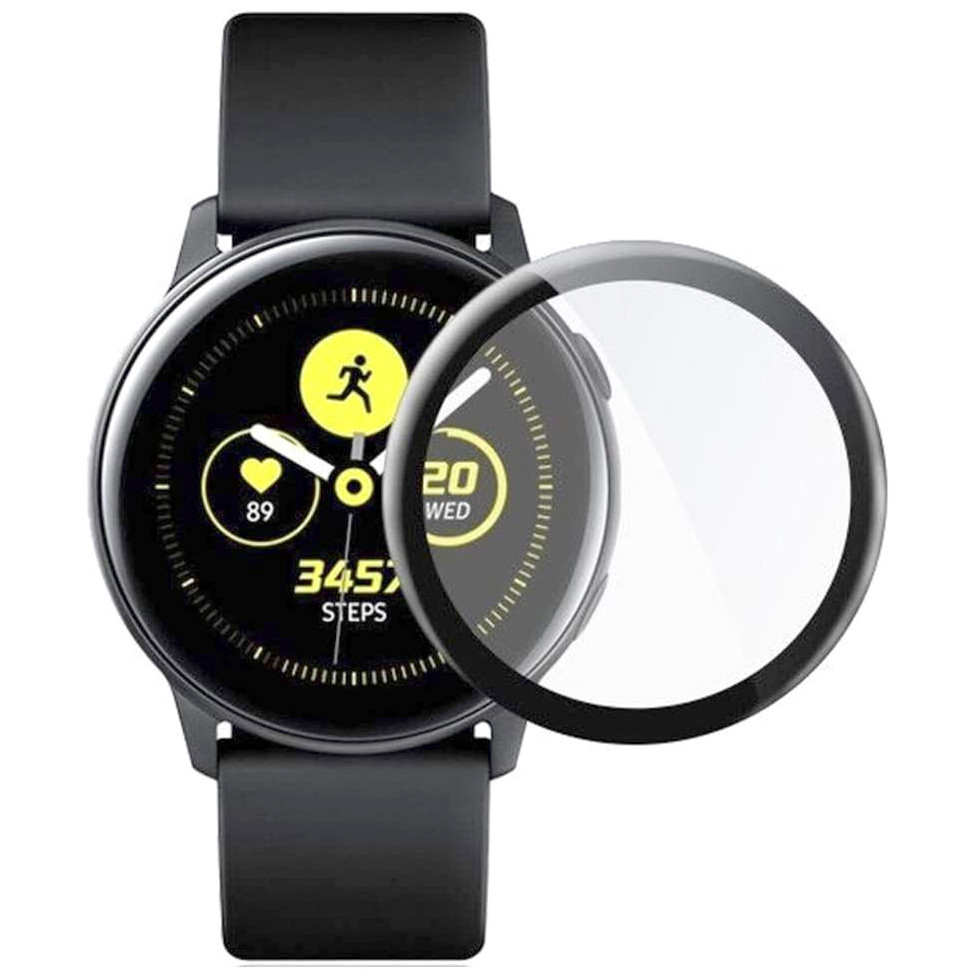 Полимерная пленка 3D (full glue) (тех.пак) для Samsung Galaxy Watch Active 2 44mm, Бронированная пленка, купить оптом с доставкой