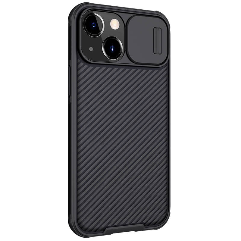 Карбонова накладка Nillkin CamShield Pro для Apple iPhone 13 / 14 (6.1"), Black 3, Пластик, купити оптом з доставкою