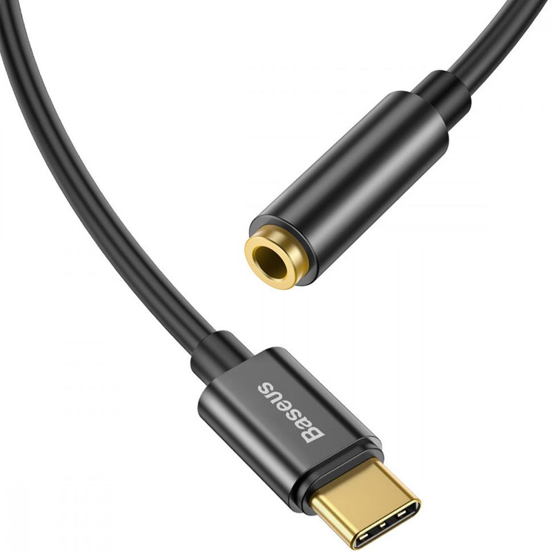 Переходник Baseus L54 Type-C to 3.5mm (CATL54), Черный 2, купить оптом с доставкой
