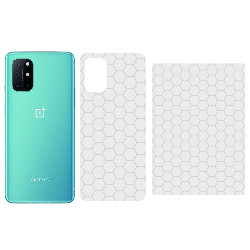 Защитная пленка SKLO Back (тыл) Transp. (тех.пак) для OnePlus 7T Pro, Прозрачный / Соты, Бронированная пленка, купить оптом с доставкой