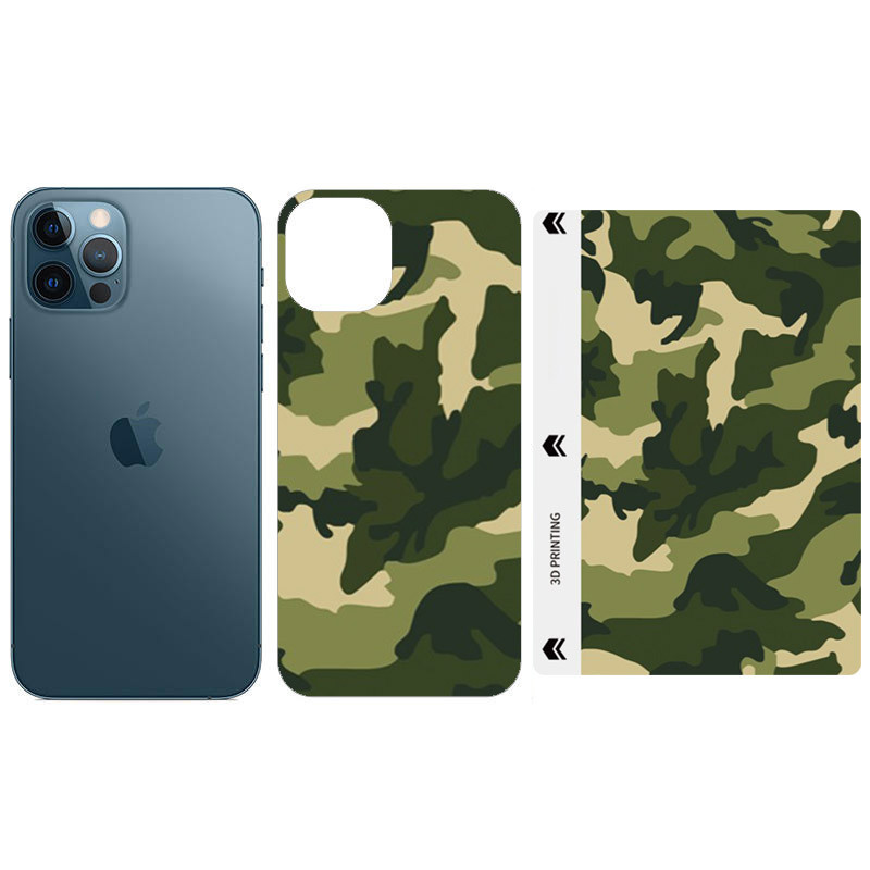 Защитная пленка SKLO Back (тыл) Camo (тех.пак) для Apple iPhone 6/6s (4.7"), Зеленый / Army Green, Бронированная пленка, купить оптом с доставкой