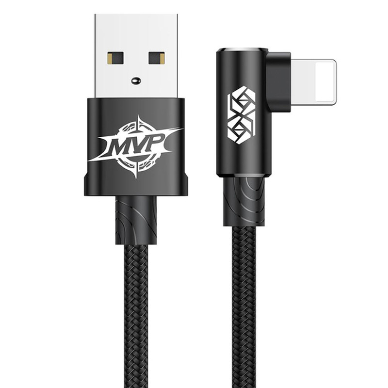 Дата кабель Baseus MVP Elbow Lightning Cable 2.4A (1m) (CALMVP) дивитися фото №1