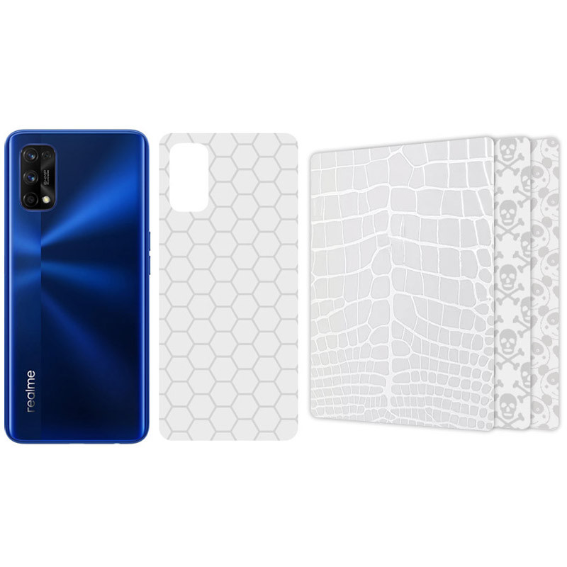 Защитная пленка SKLO Back (тыл) Transp. (тех.пак) для Realme 8, Бронированная пленка, купить оптом с доставкой