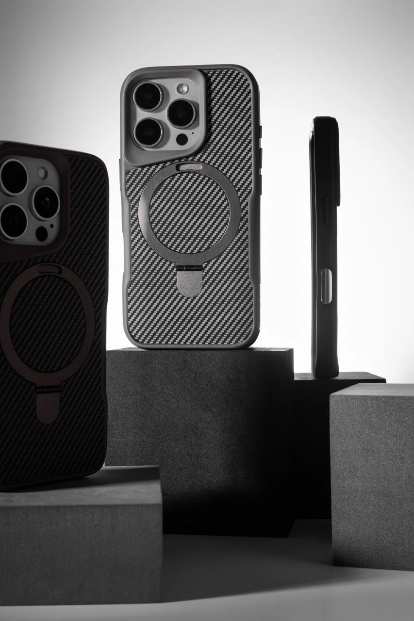 TPU+PC чехол Metal Buttons with MagSafe Carbon Ring для Apple iPhone 15 (6.1"), TPU+PC, купить оптом с доставкой