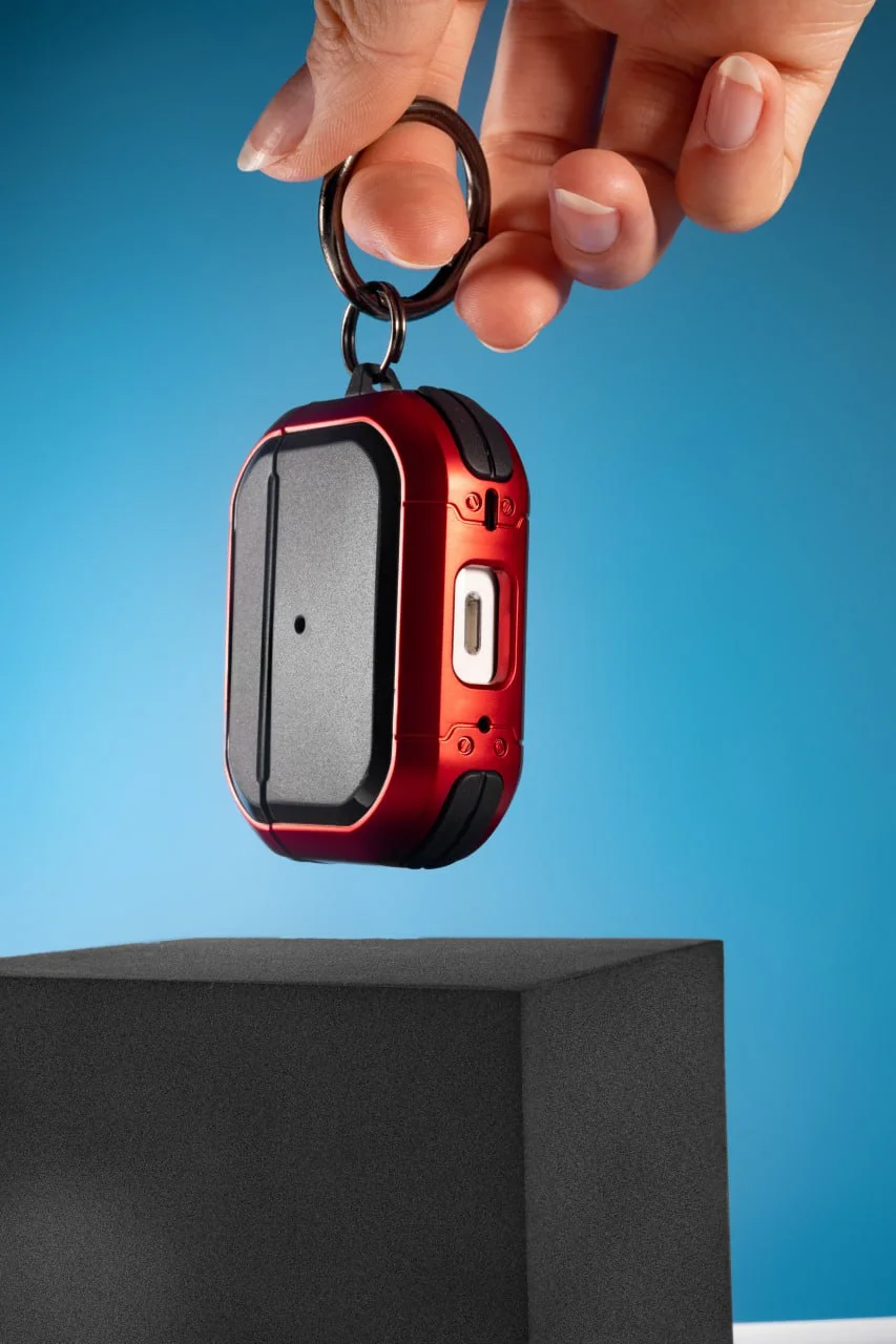 Футляр протиударний Black ed. для навушників Airpods 1/2, Пластик, купити оптом з доставкою
